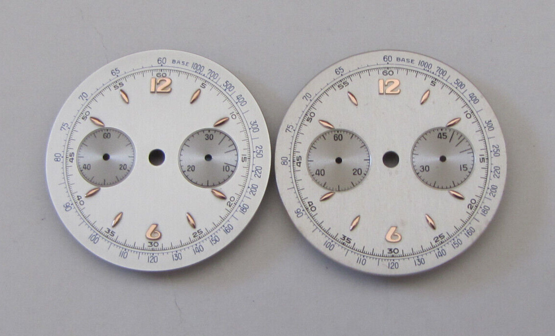 Valjoux 92, 2 Chrono dial, 30min + 45min counter. NOS swiss made