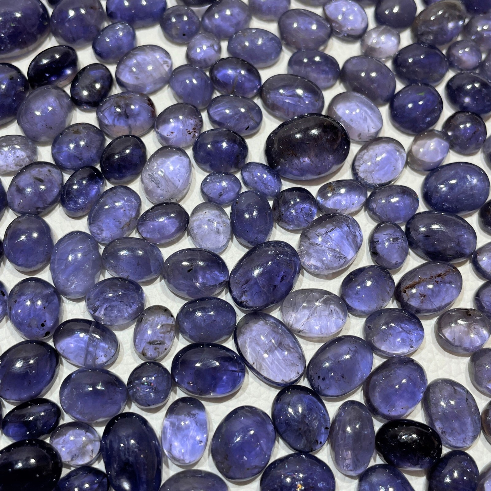 Natural Oval Iolite Loose Wire Wrap Cabochon Gemstone