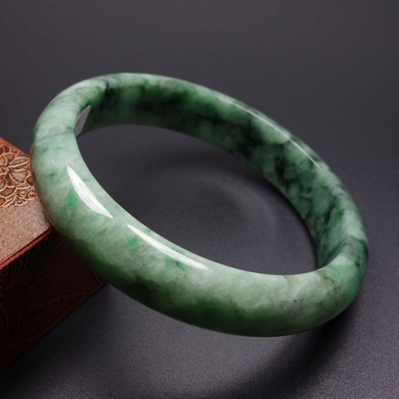 61mm Certified Grade A 100% Natural Green Jadeite Jade Bracelet Bangle Z02115