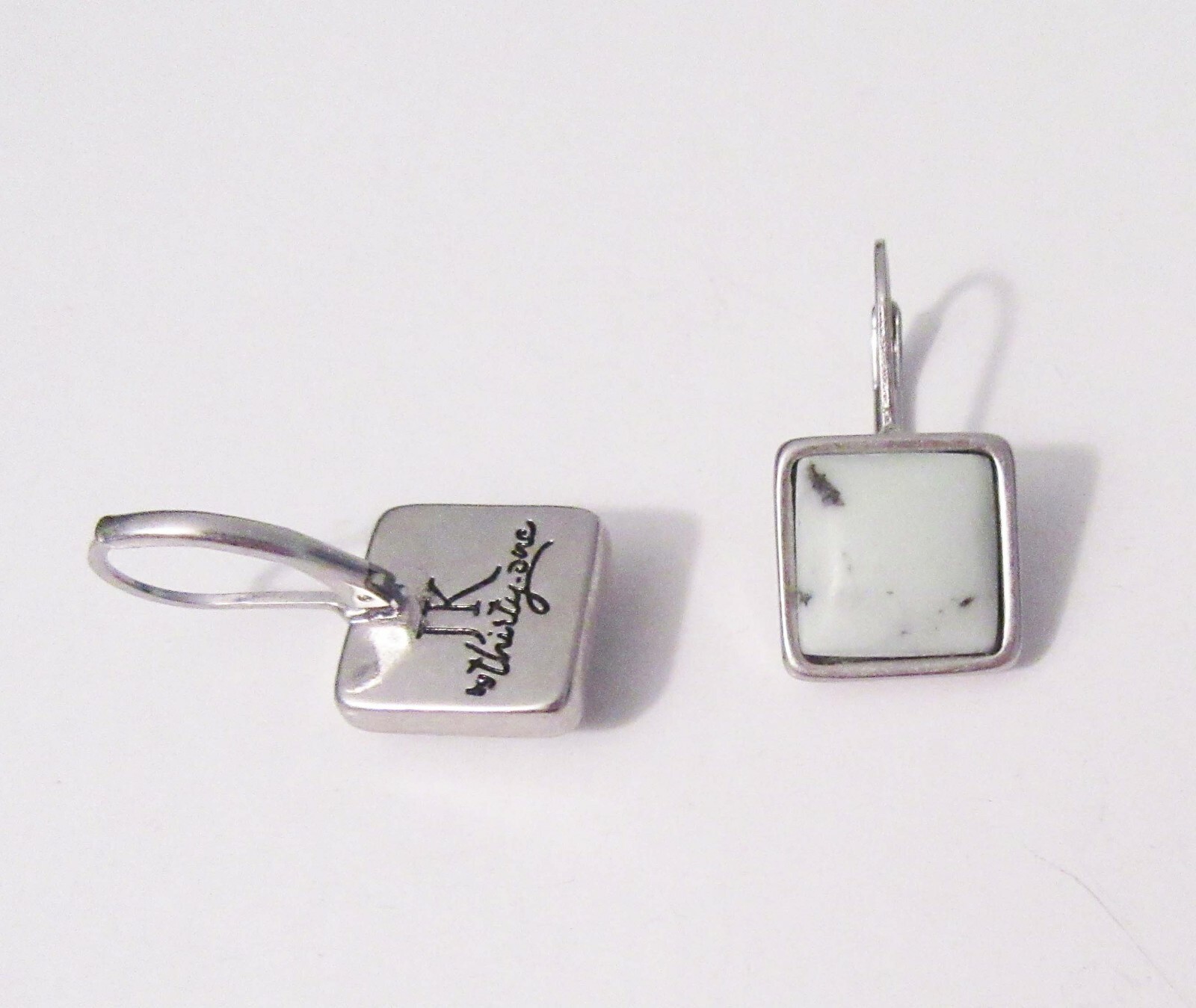 Thirty-One Jewelry Light Green Earrings in Silver