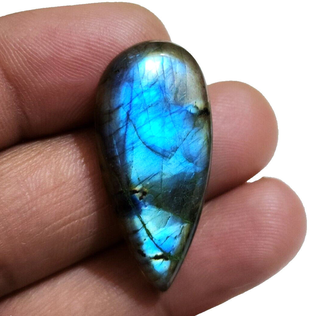 Use For Jewelry Natural 30 Crt Multi Blue Labradorite Pear Shape Loose Gemstone