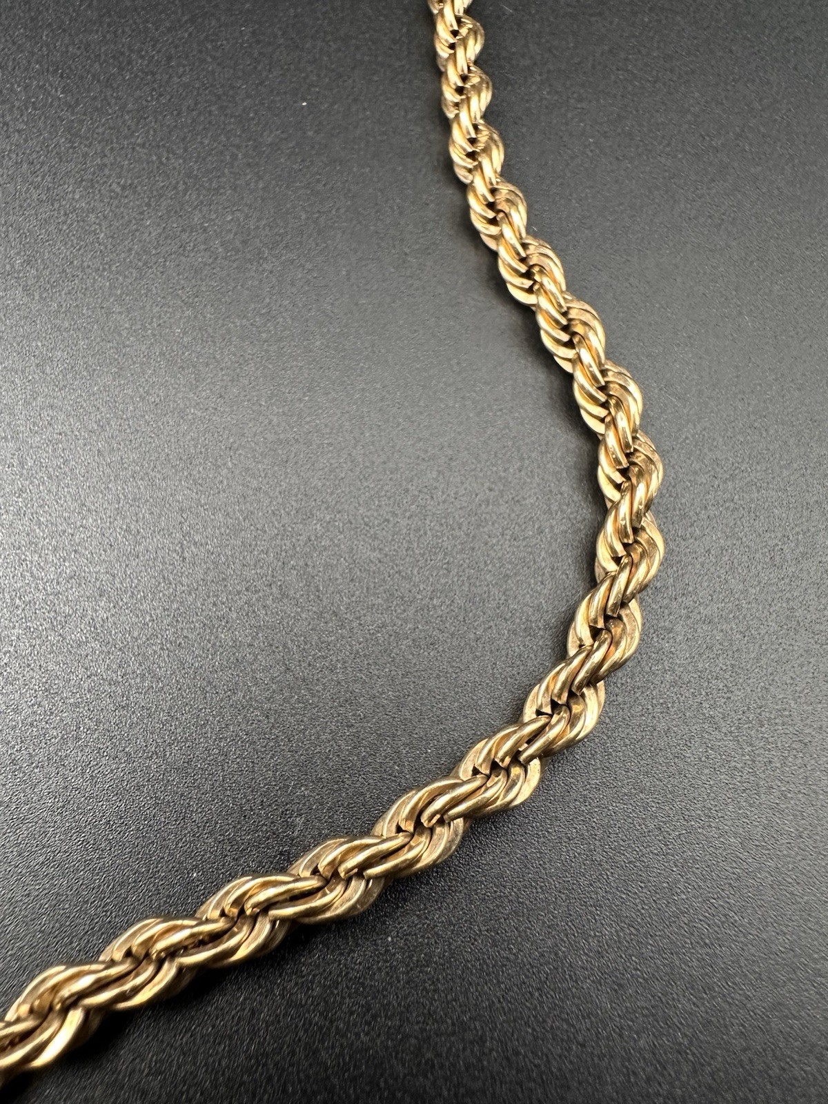 Vintage 1/20 12K Gold Filled Rope Chain Necklace – 23.75” – 41g heavy
