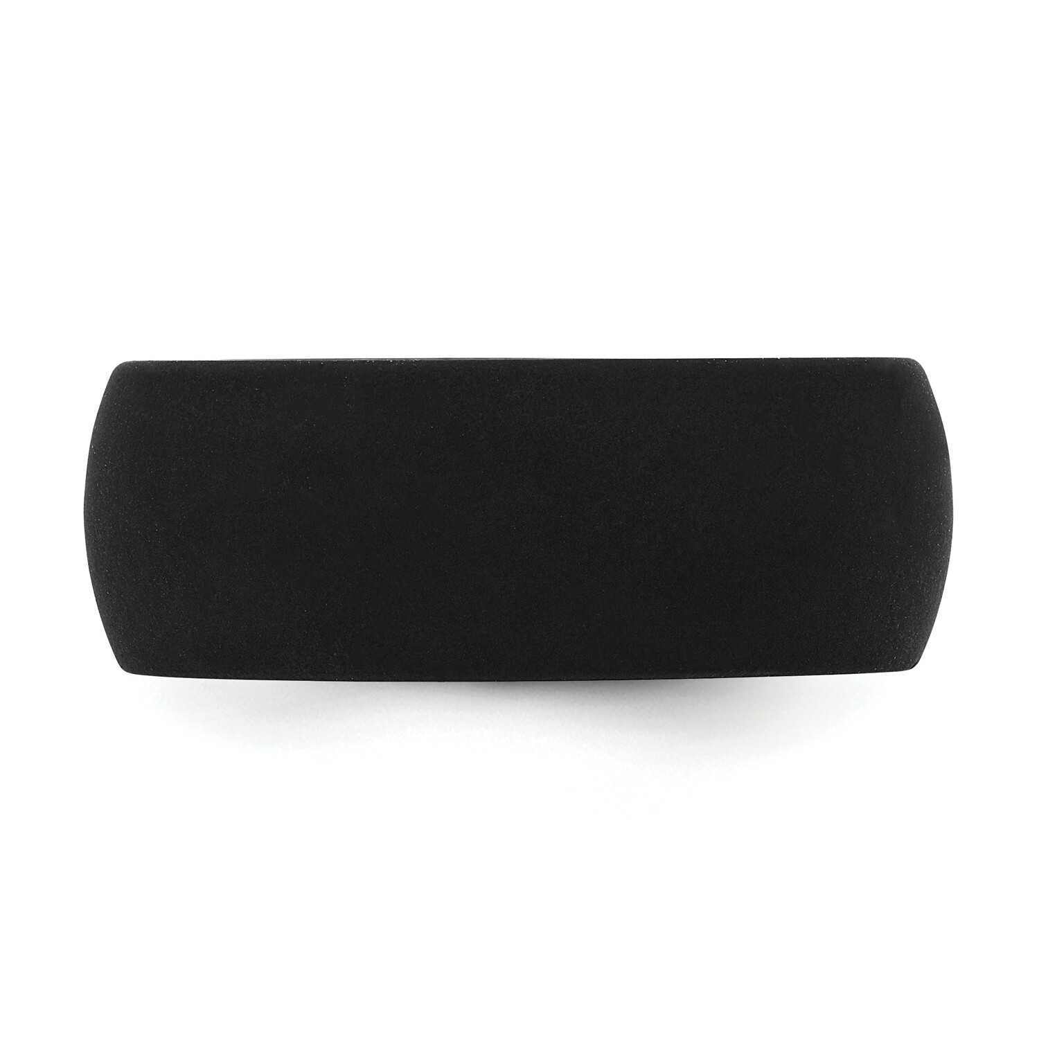 Unisex 8.7mm Wide Durable Black Silicone Wedding Band Sizes 7 to 14