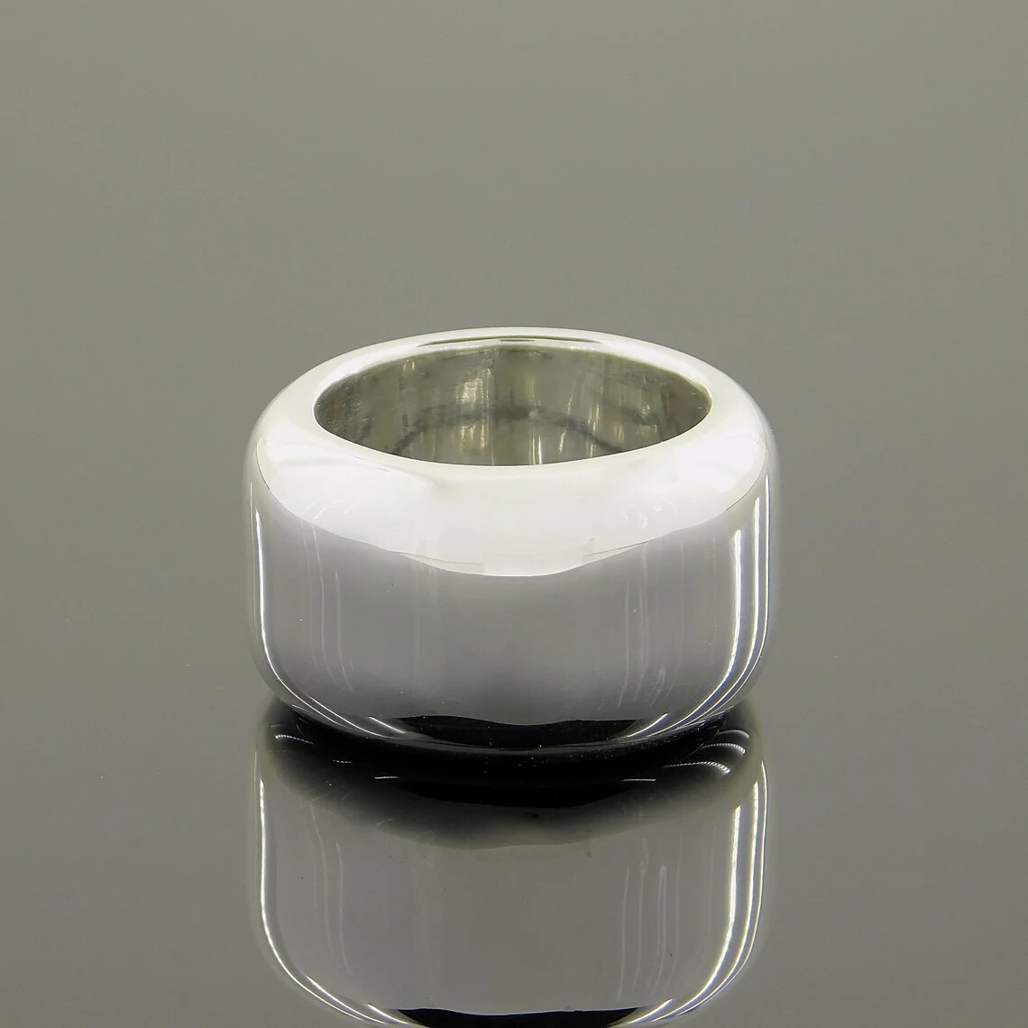 Chunky Dome Ring 925 sterling Silver Ring 15mm Thick Wide Band Statement Jewelry