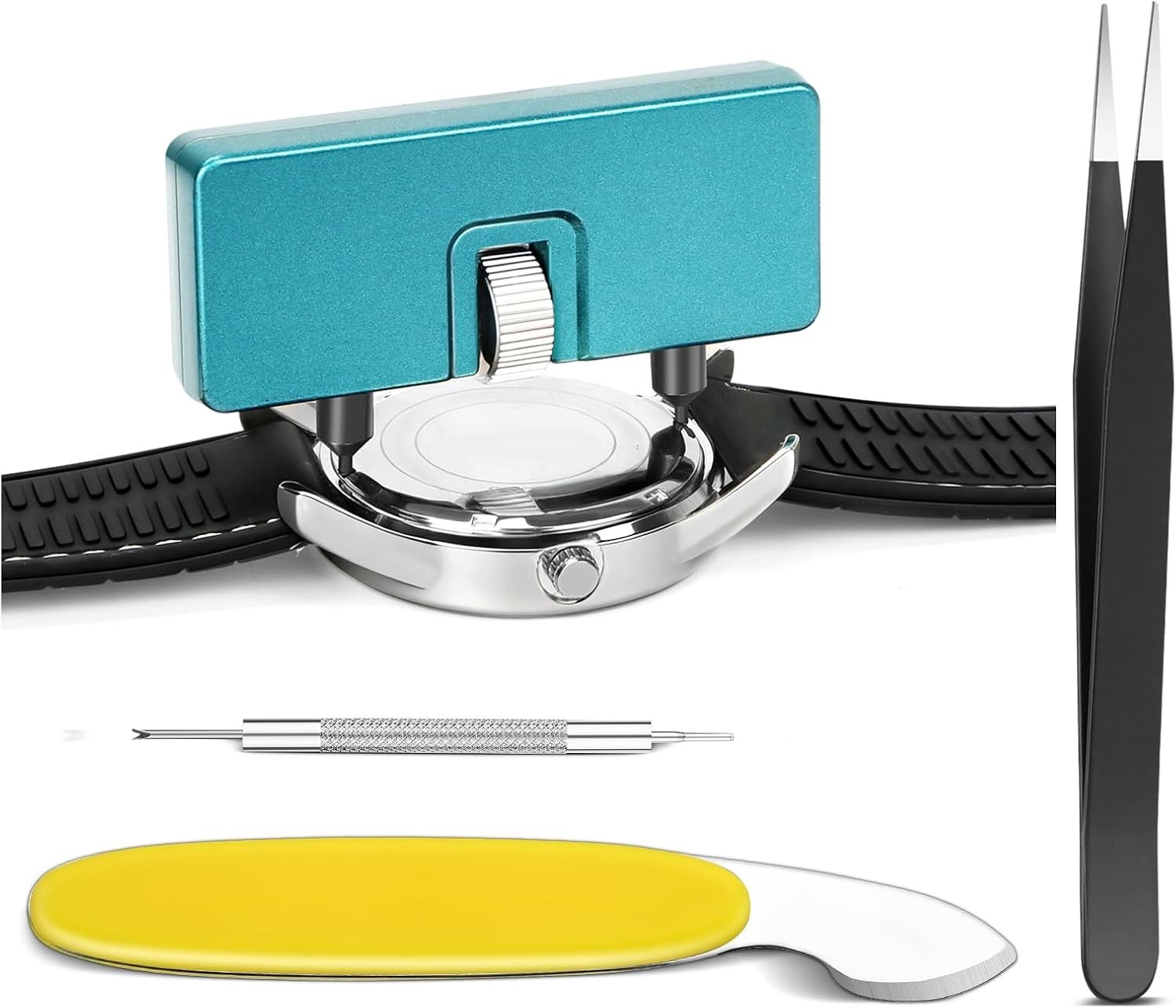 Compact Watch Maintenance Kit – Stainless Steel Pry Tool & Case Opener Included