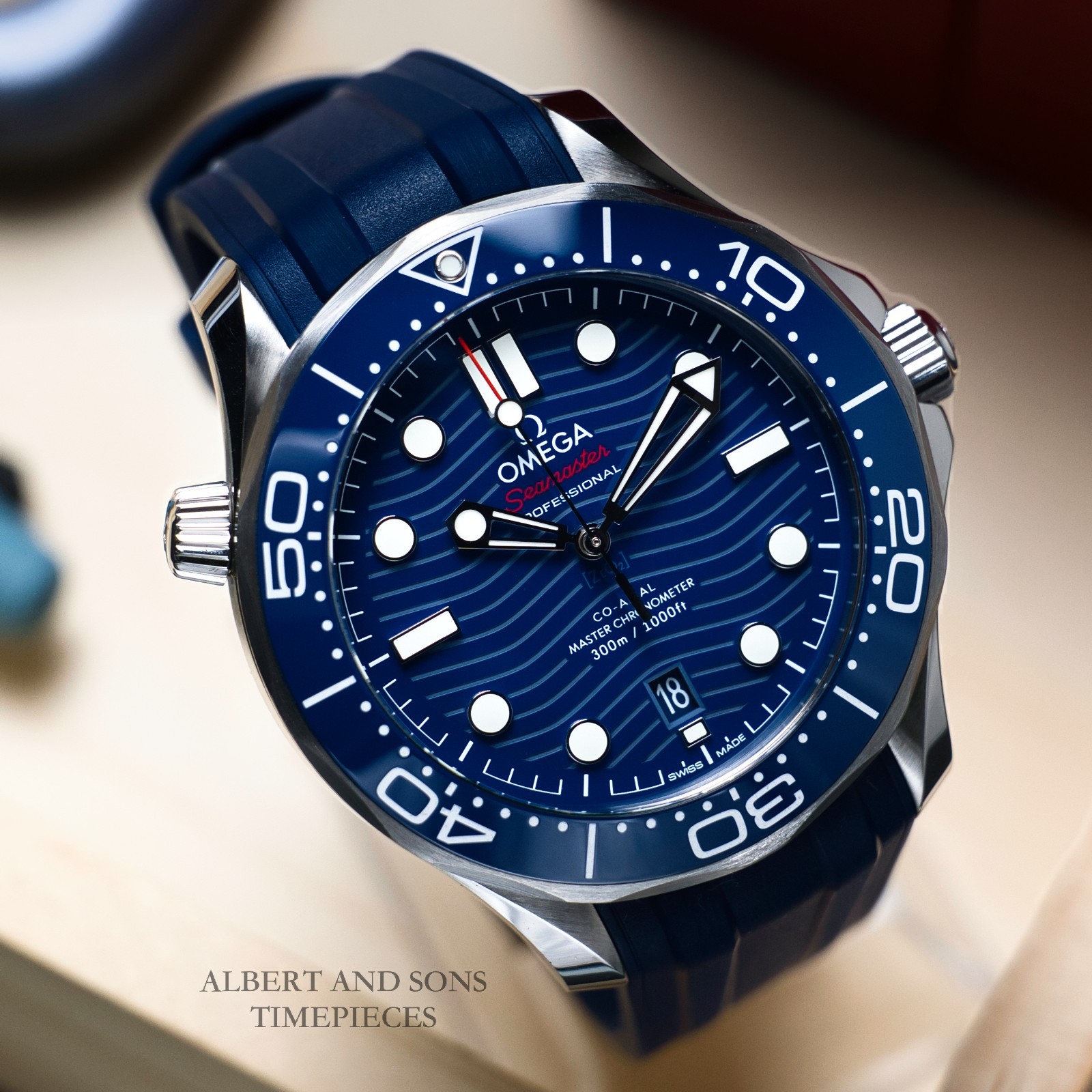 Omega Seamaster Diver 300 210.32.42.20.03.001 42mm Blue Dial Box & Papers