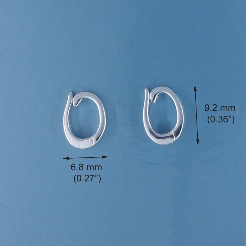 2 Sterling Silver Hinged Pendant Bail Connector/Shortener/Enhancer 9mm #33466