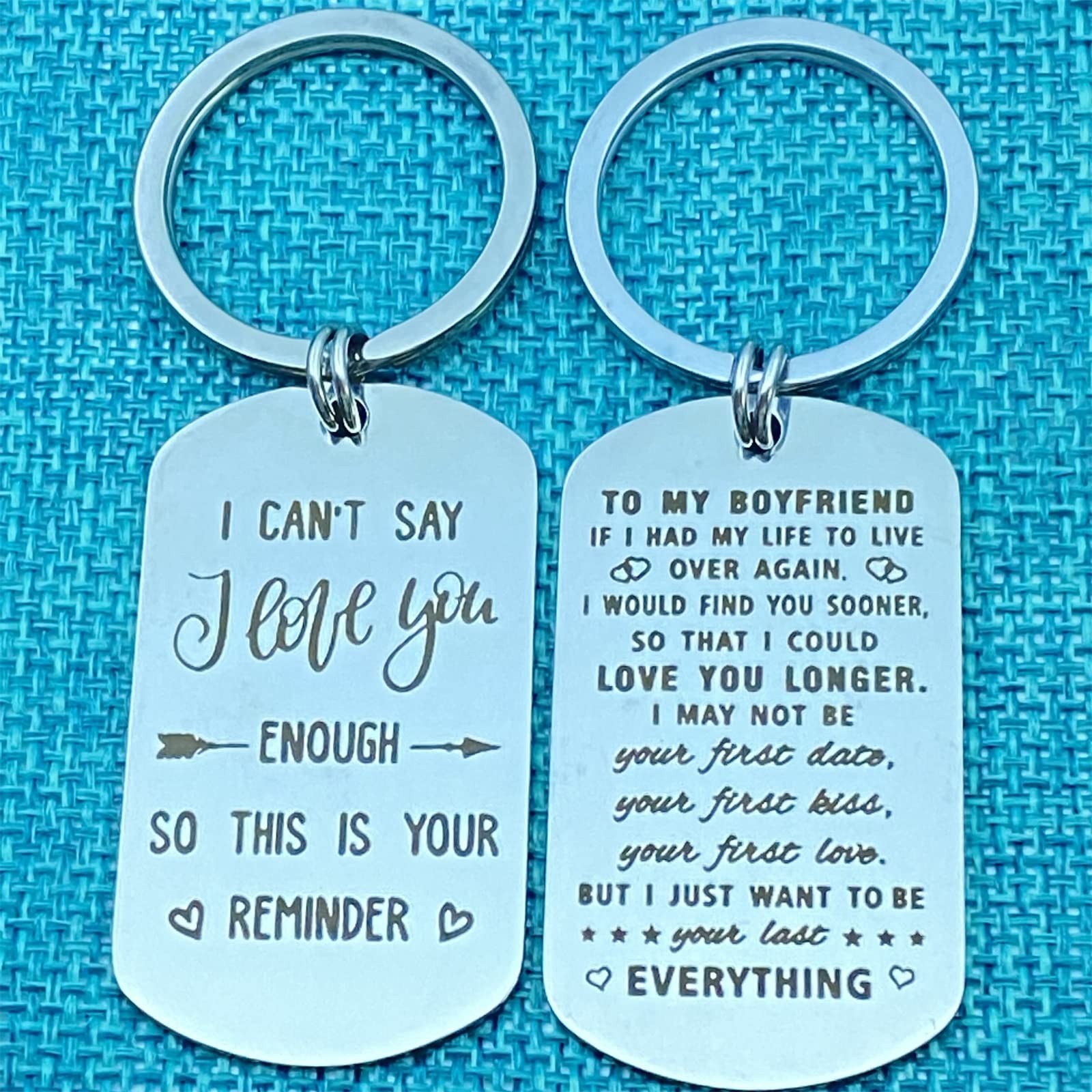 xyqcy To My Boyfriend Keychains From Girlfriend Gifts for Boyfriend Keyring C…