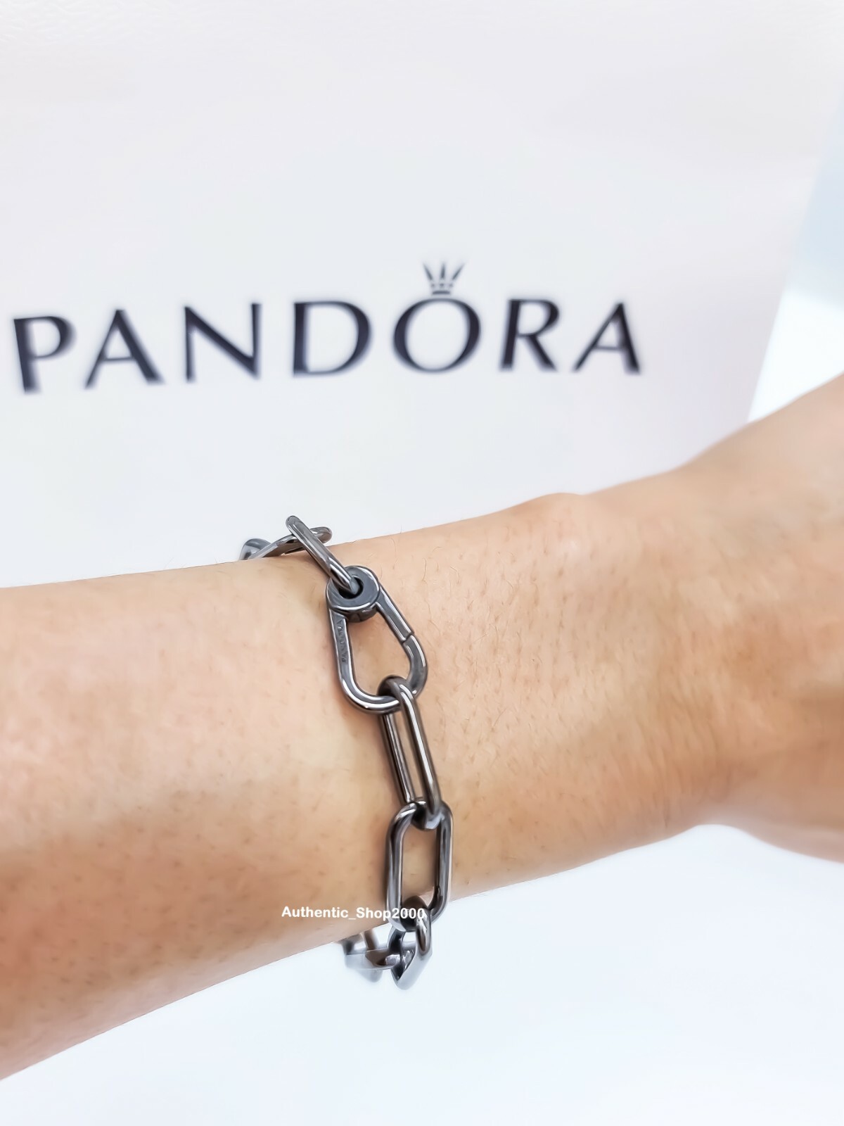 100% Authentic NEW PANDORA Me Style Ruthenium Link Chain Bracelet 549588C00