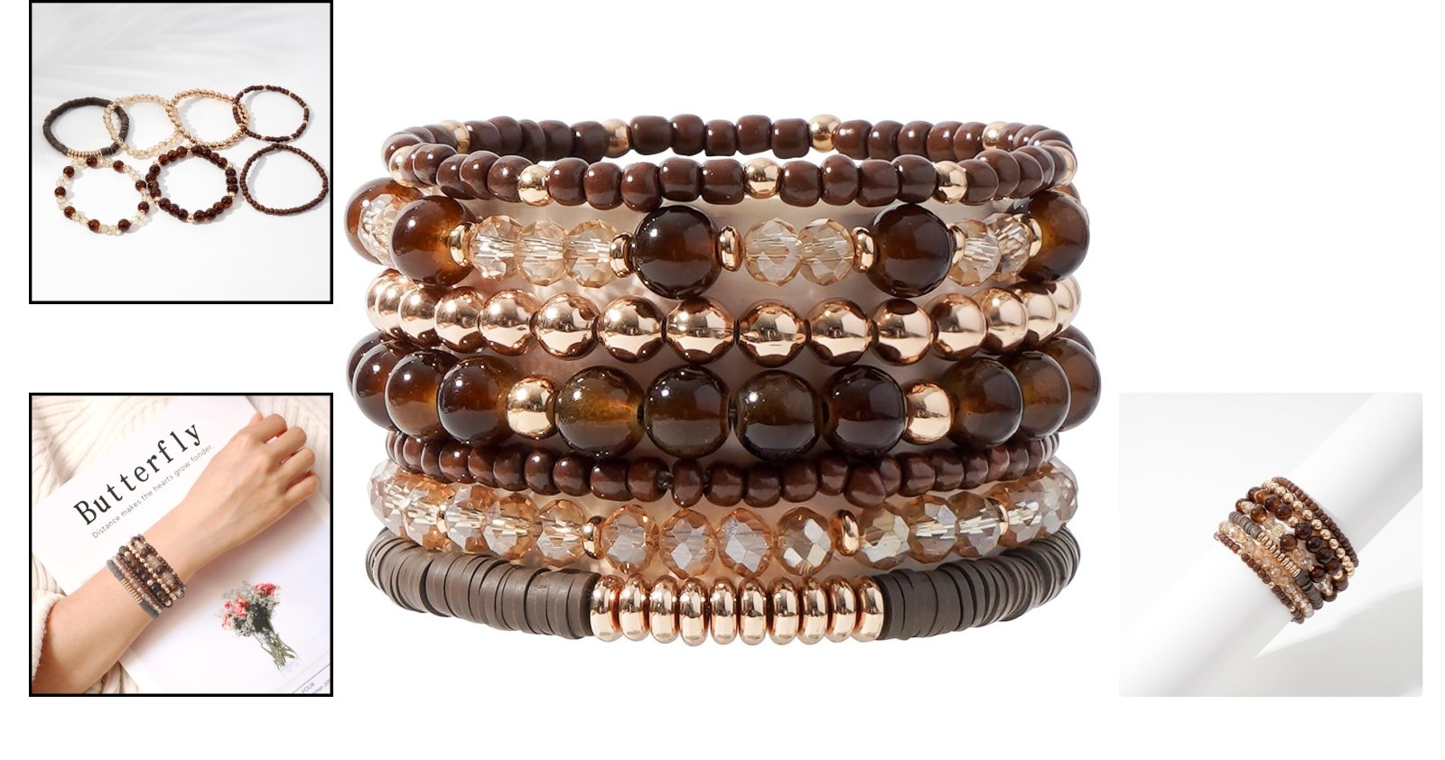 Vibrant Elastic Beach Bracelets for Women – Colorful Layering Jewelry Set