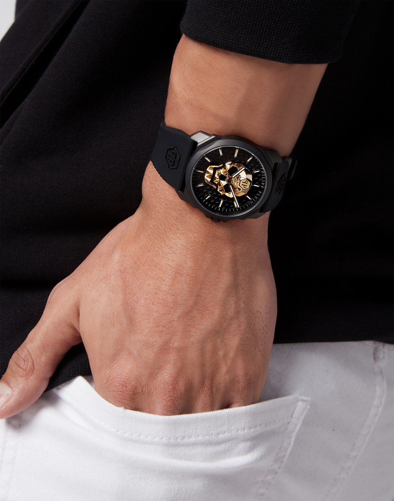 PHILIPP PLEIN SKULL KING PWLAA0322 Silicone Black Men’s Watch