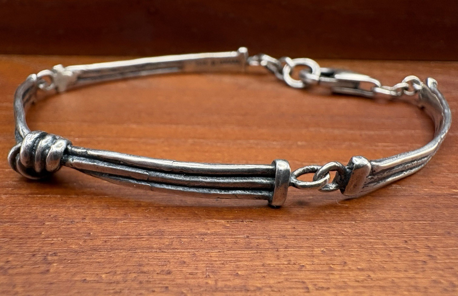 Silpada Oxidized 925 Sterling Silver Love Knot Link Bracelet B2826 Israel