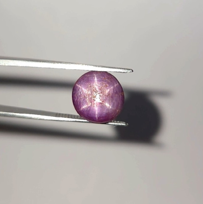 Natural Star Ruby Cabochon Translucent 6.50 ct Pink Round loose gemstone
