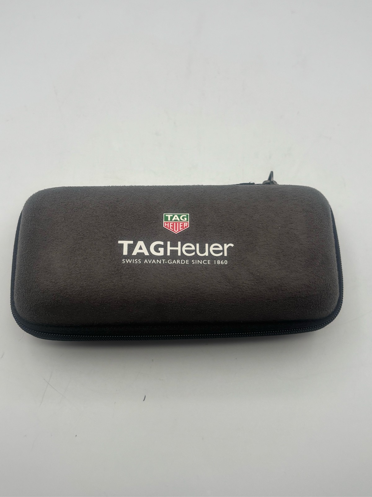 TAG Heuer Gray Watch Travel Case Hard Shell Storage Foam Inserts Zipper Closure