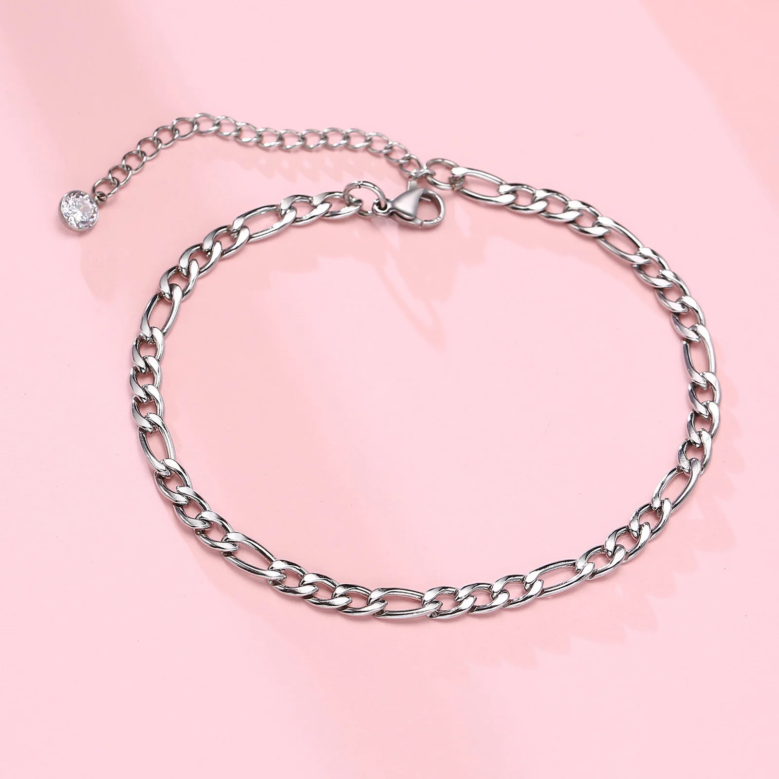 Figaro Chain Anklet,Figaro Chain Ankle Bracelet for Men Women,Everyday Dainty An