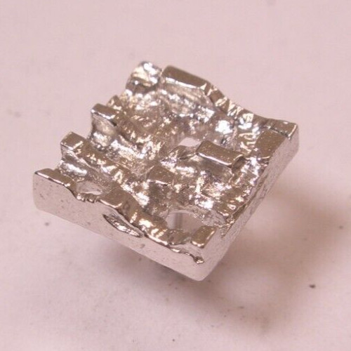 Nugget Design Silver Tone Vintage Tie Tack Lapel Pin s100