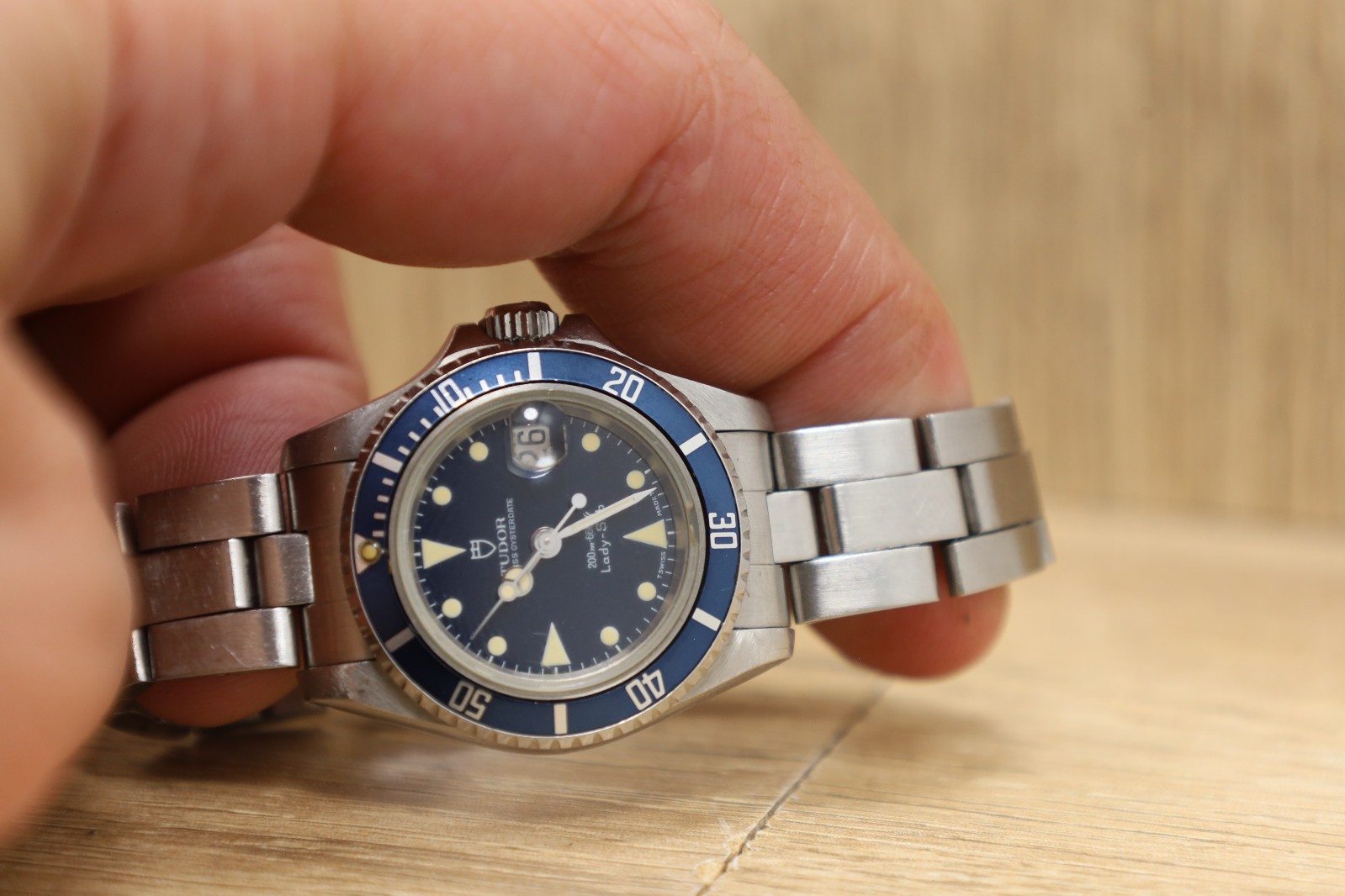 Ladies Tudor Submariner Lady-Sub 96090 Blue – Vintage 1990s – 26mm Serviced