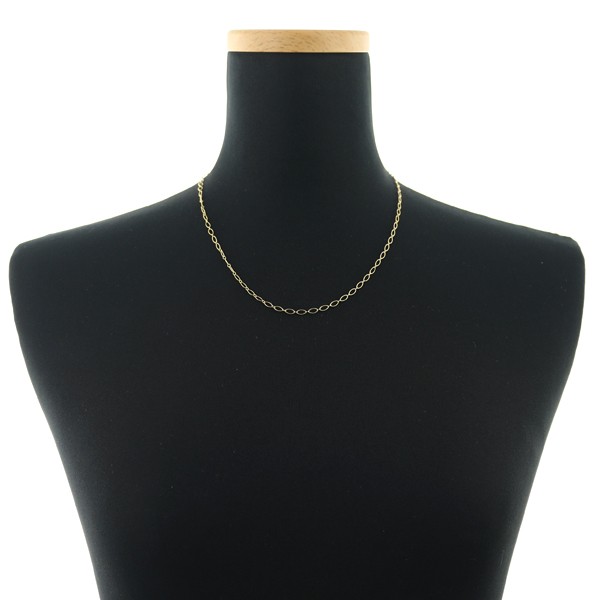 Auth Tiffany&Co. OvalLink Chain Necklace 46cm 18K 750 Yellow Gold