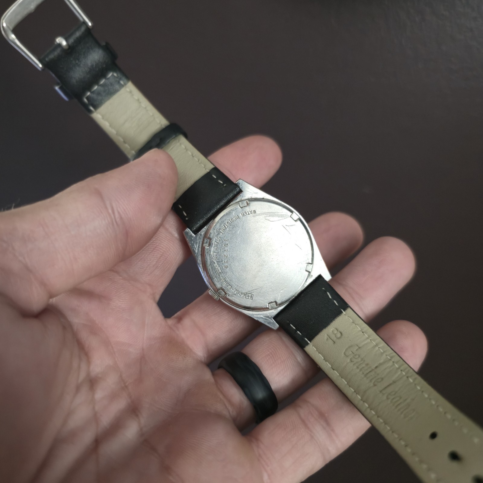 Vintage Seiko SQ Railroad Approved Men’s Watch Silver 12 Hr Day/Date Non Working