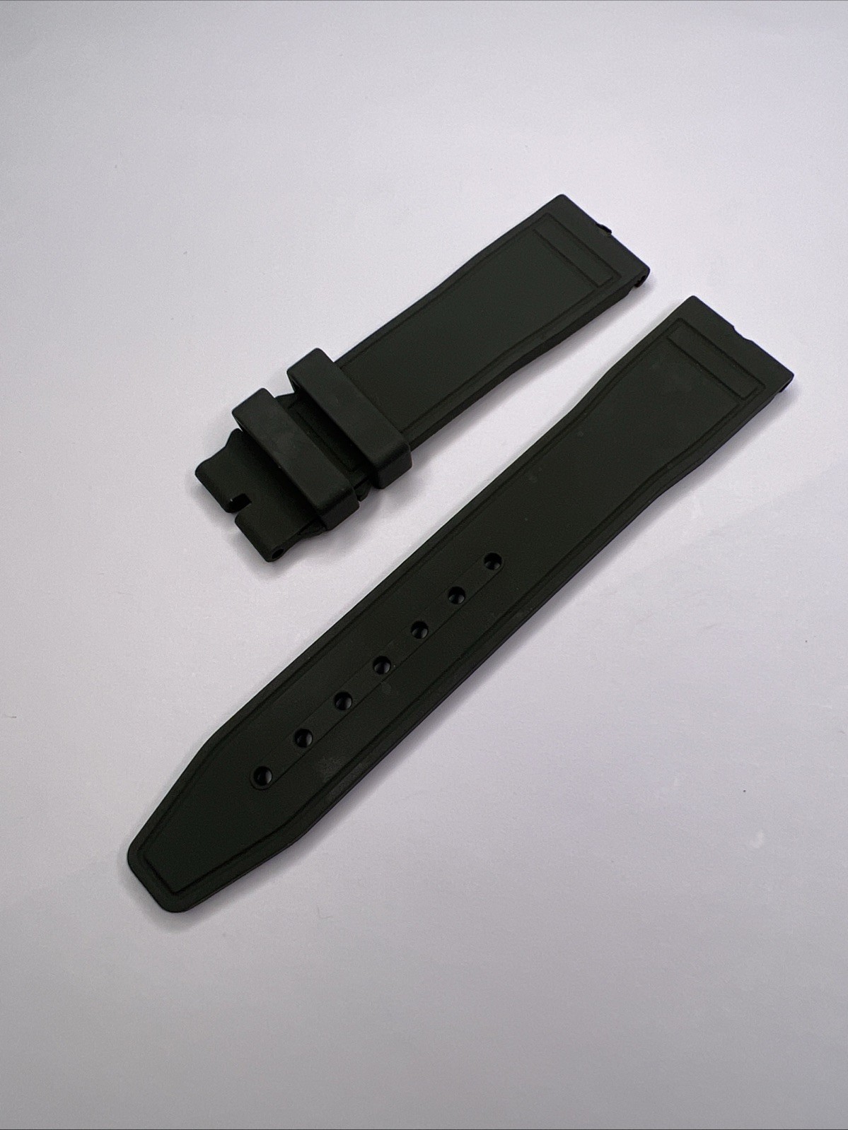 IWC Quick Release 20mm x 18mm Moss Green Watch Rubber Strap Band OEM – READ
