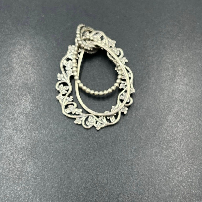 PZ Paz Creations Israel Sterling silver 925 Floral Filigree Balls Pendant