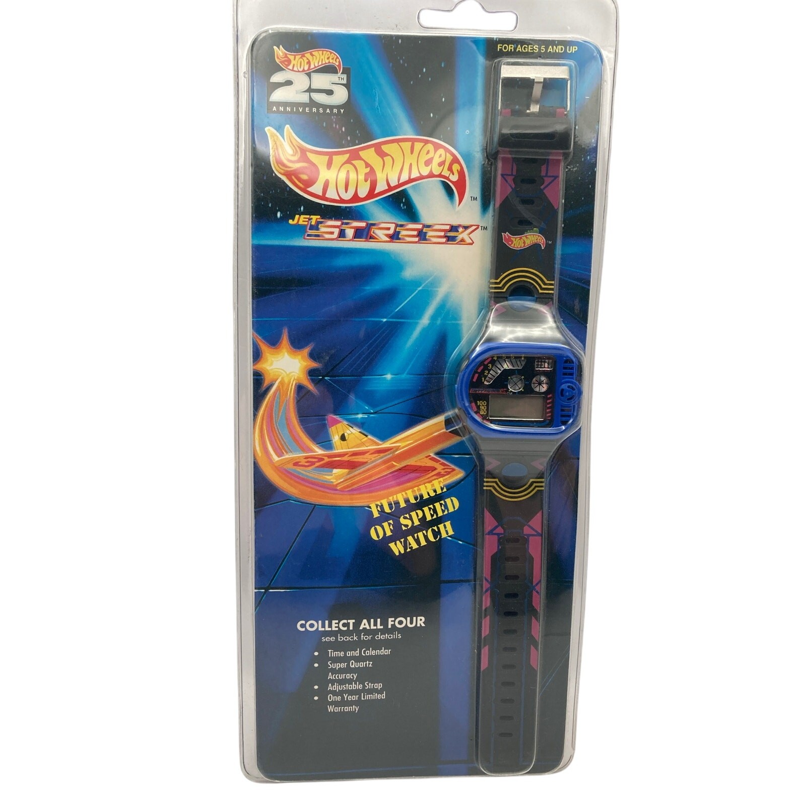 Hot Wheels Vintage 25th Anniversary Jet Streek Future of Speed Watch 1993 NIP
