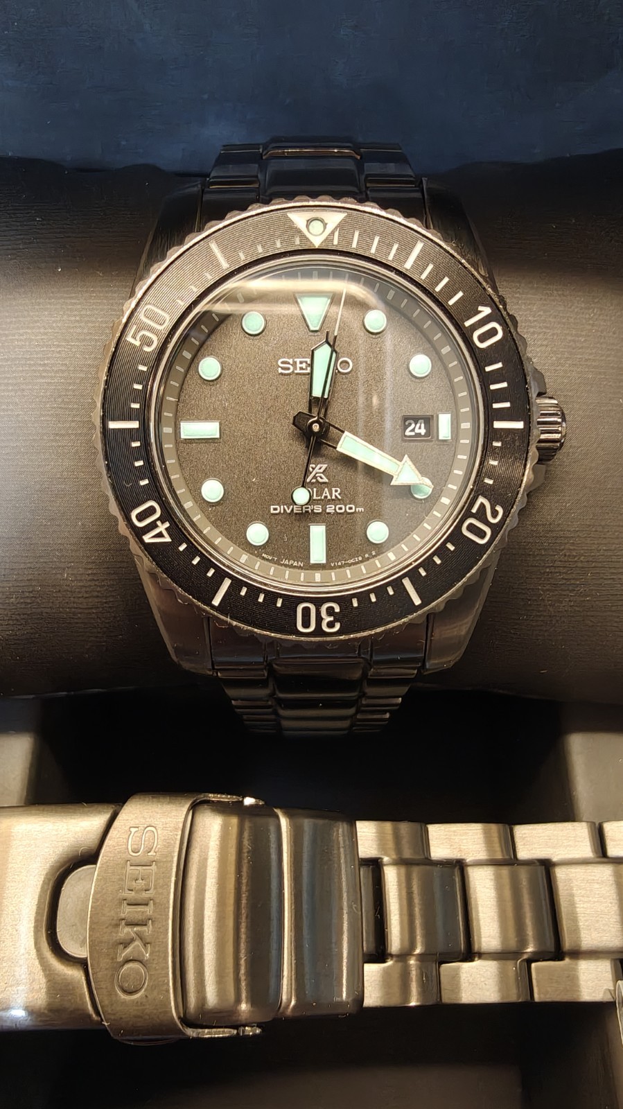 Seiko Night Vision Prospex Solar LTDed Edition Diver 200m.Box,Papers +New Strap