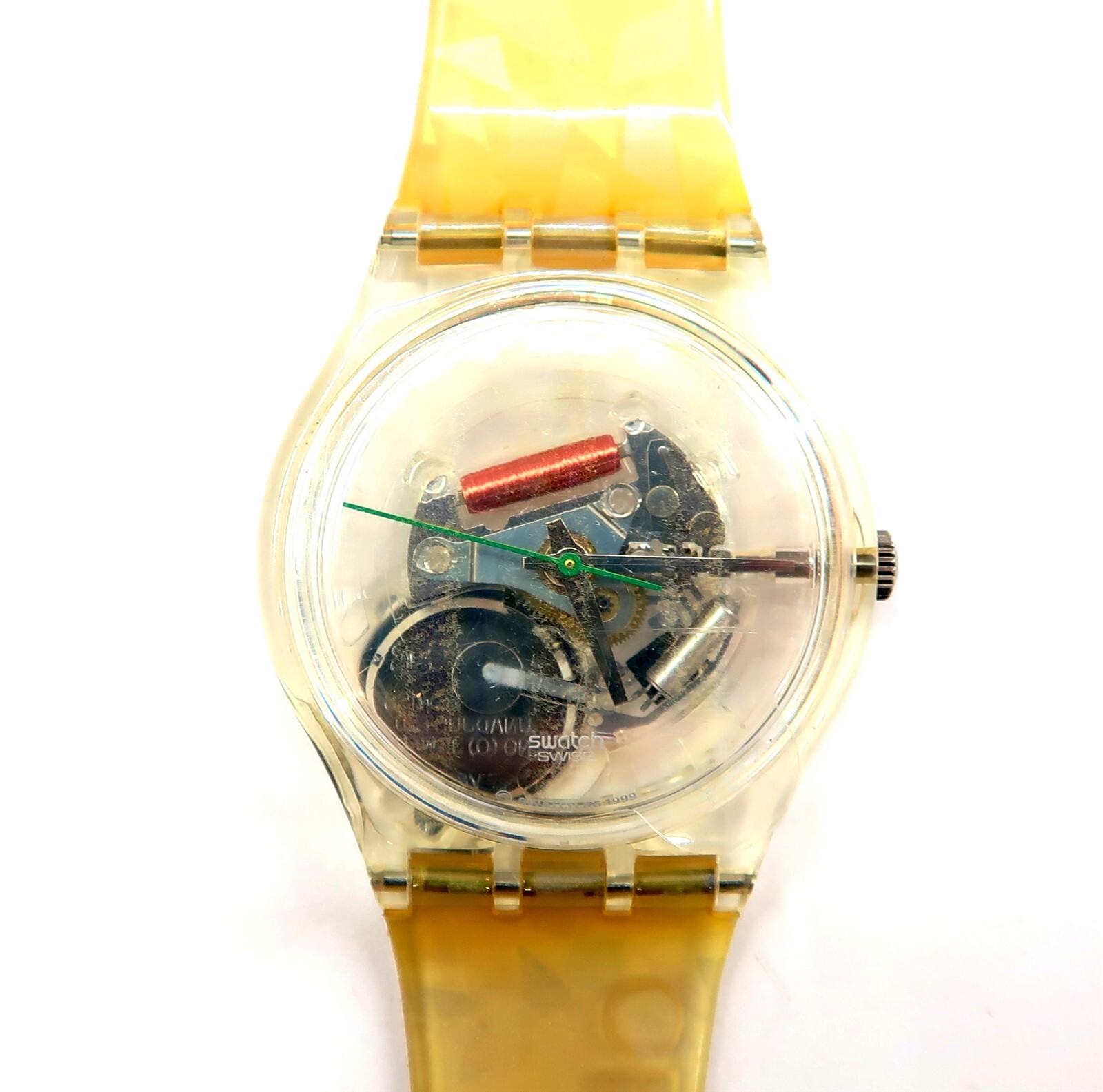 NEW Swatch Watch MOTHER OF PEARLS GK313 w/ Case and Papers 2000 Gents JELLY