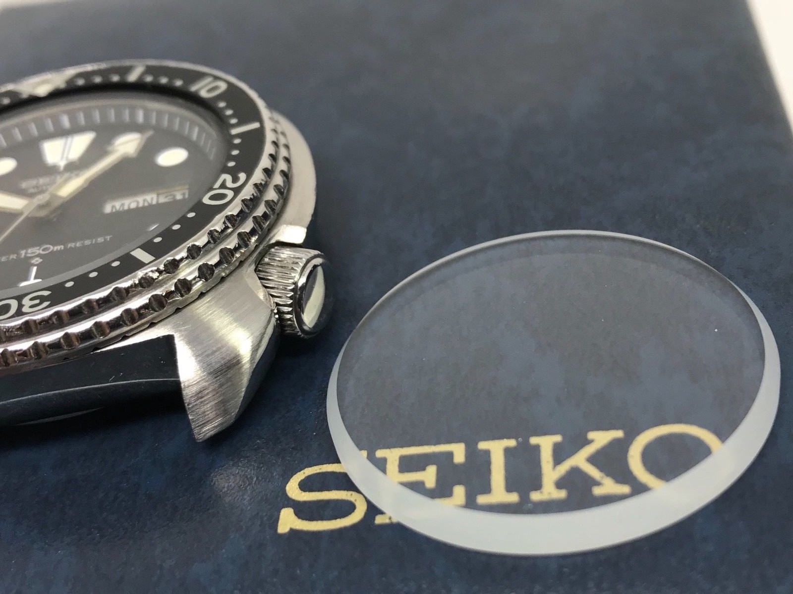 SWISS Made Glass Crystal Seiko diver 6309-7040 6309-7049