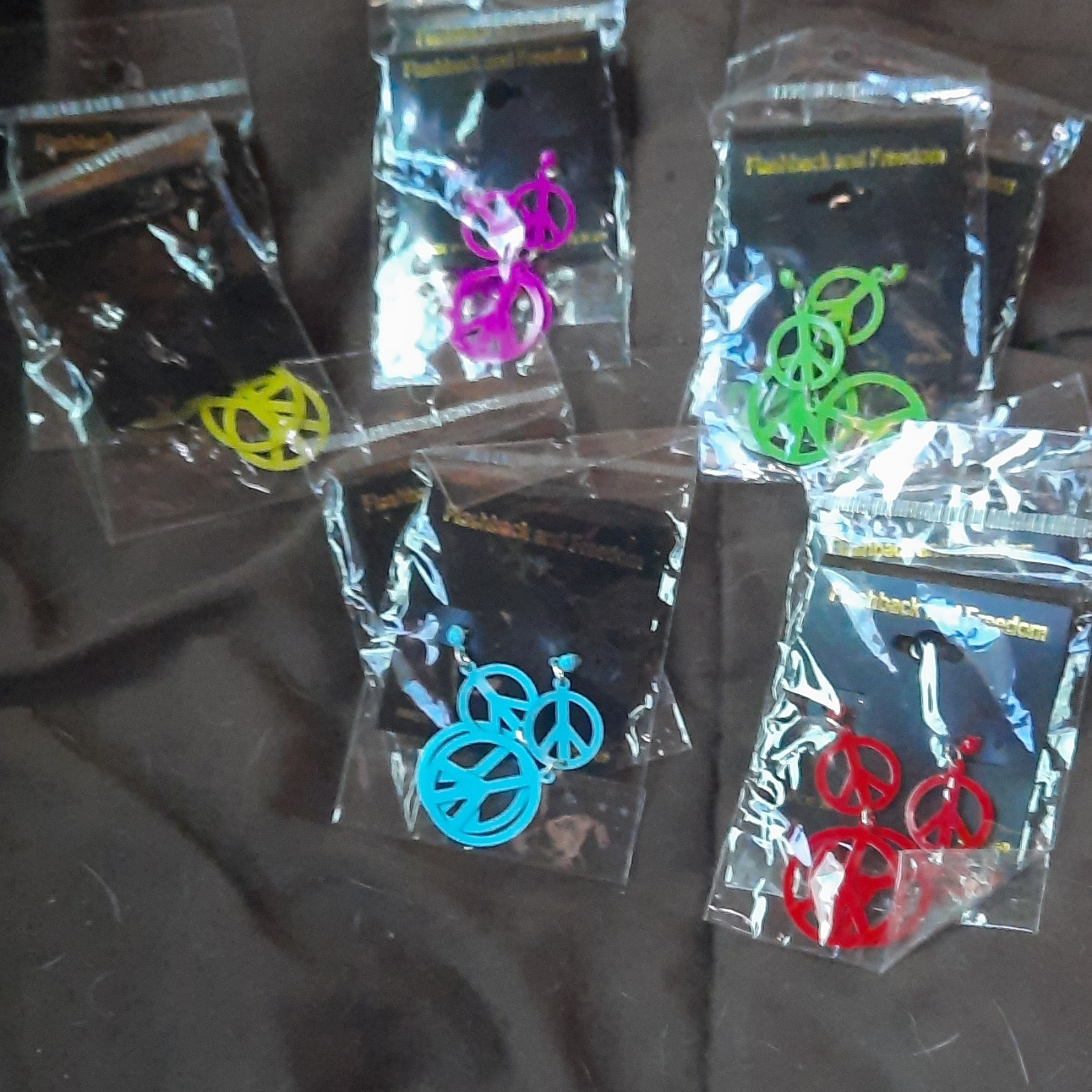 Womens Fashion Dangle Earrings Mixed Lot Multicolor Plastic Assorted Designs