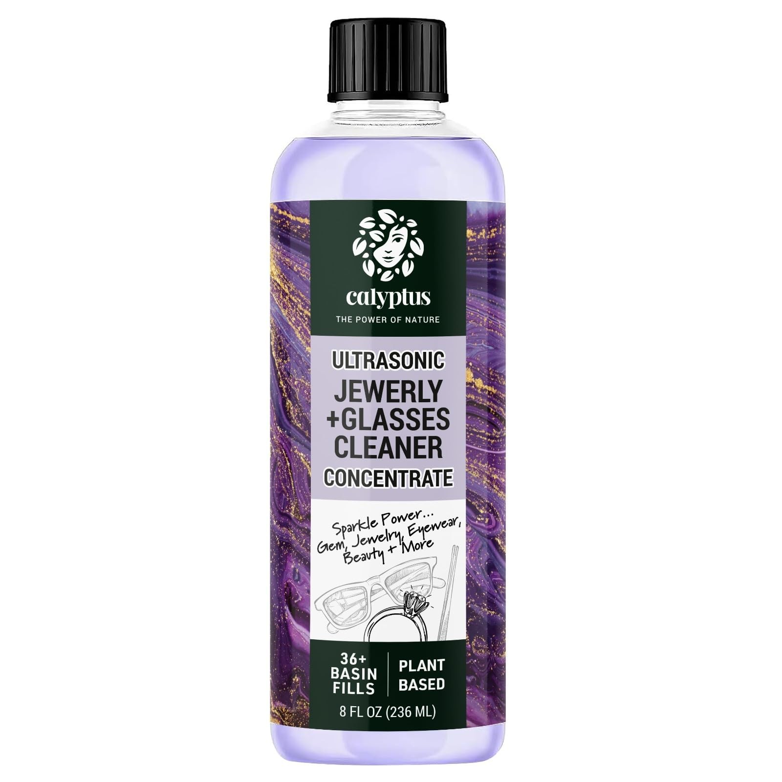 Calyptus Ultrasonic Jewelry Cleaning Solution Concentrate | Professional Power f