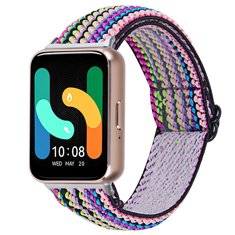 For Samsung Galaxy Fit 3 Bohemia Elastic Nylon Strap Replacement Watch Band