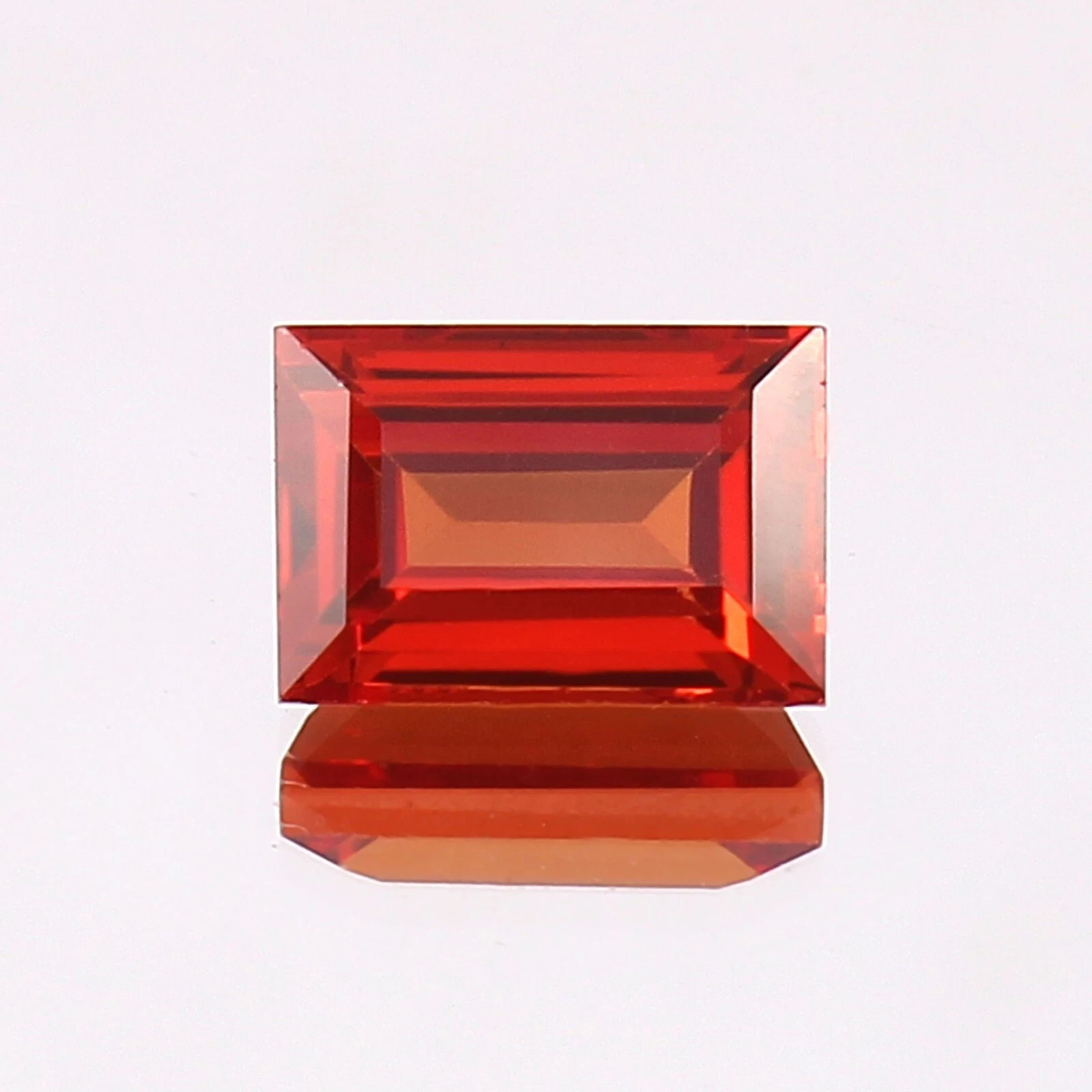 Natural 21.09 Ct Orange Sapphire Baguette Cut Flawless Loose Certified Gemstone