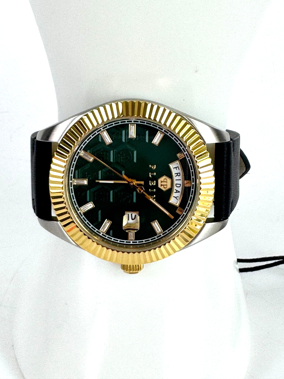 $450 Philipp Plein New Men Date Superlative Gent Watch Gold Stainless PWPVA0124