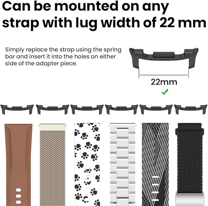 1-Pack 22MM Metal Watch Band Connectors for Samsung Galaxy Watch8/Watch8 Classic