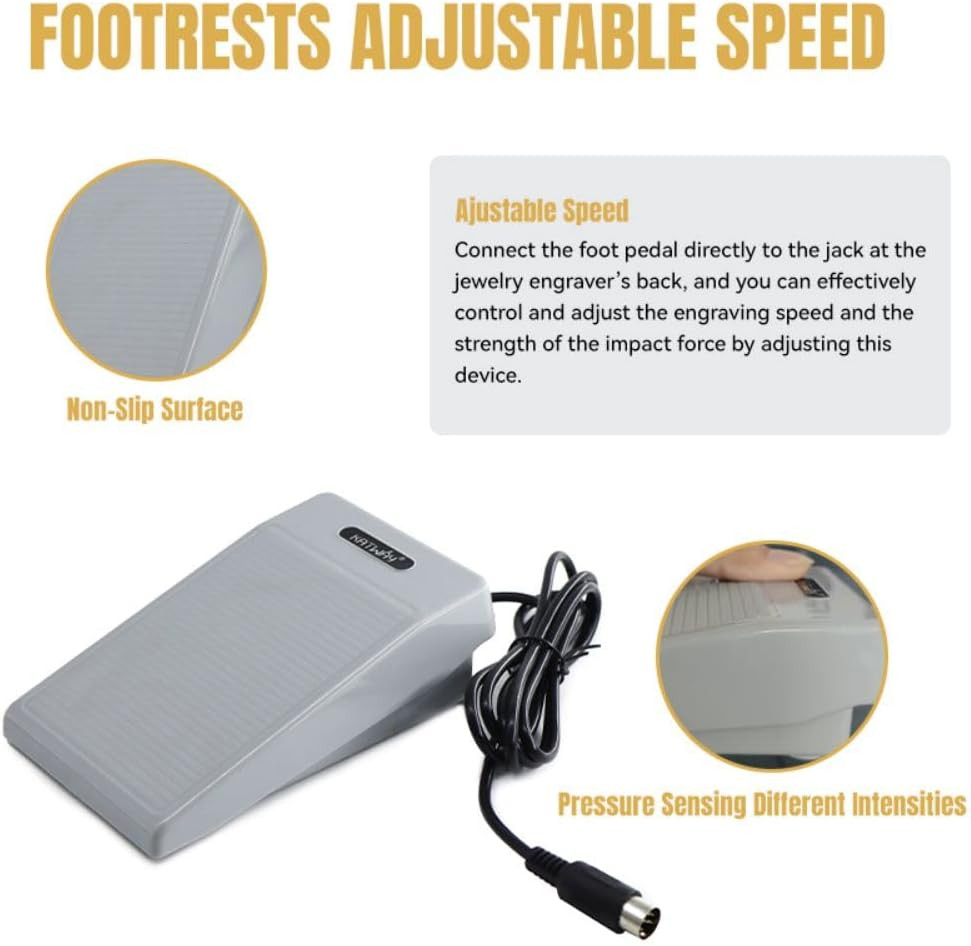 Air-Free Pneumatic Engraving Machine with Built-In Compressor for Jewelry