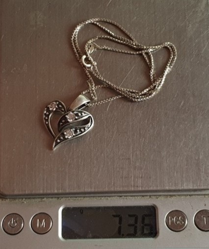 Vintage Necklace sterling silver 925. Сhain length 50 cm. Weight 7.36 g.