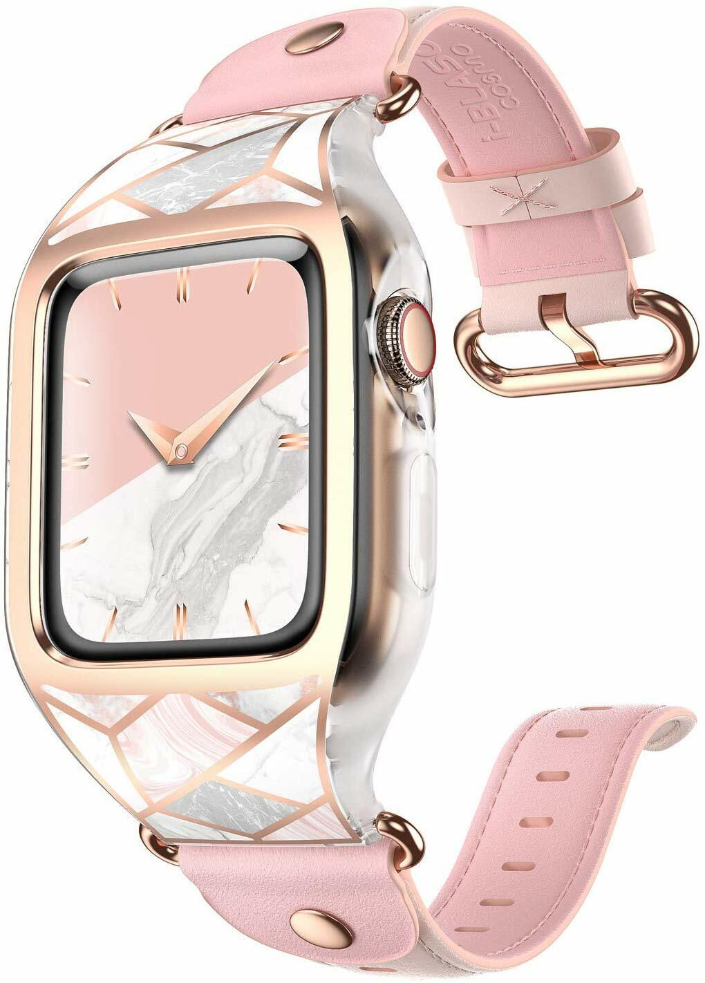 i-Blason For Apple Watch 6 SE 5 4 3 2 1 Wristwatch Band Strap Bumper Case Women