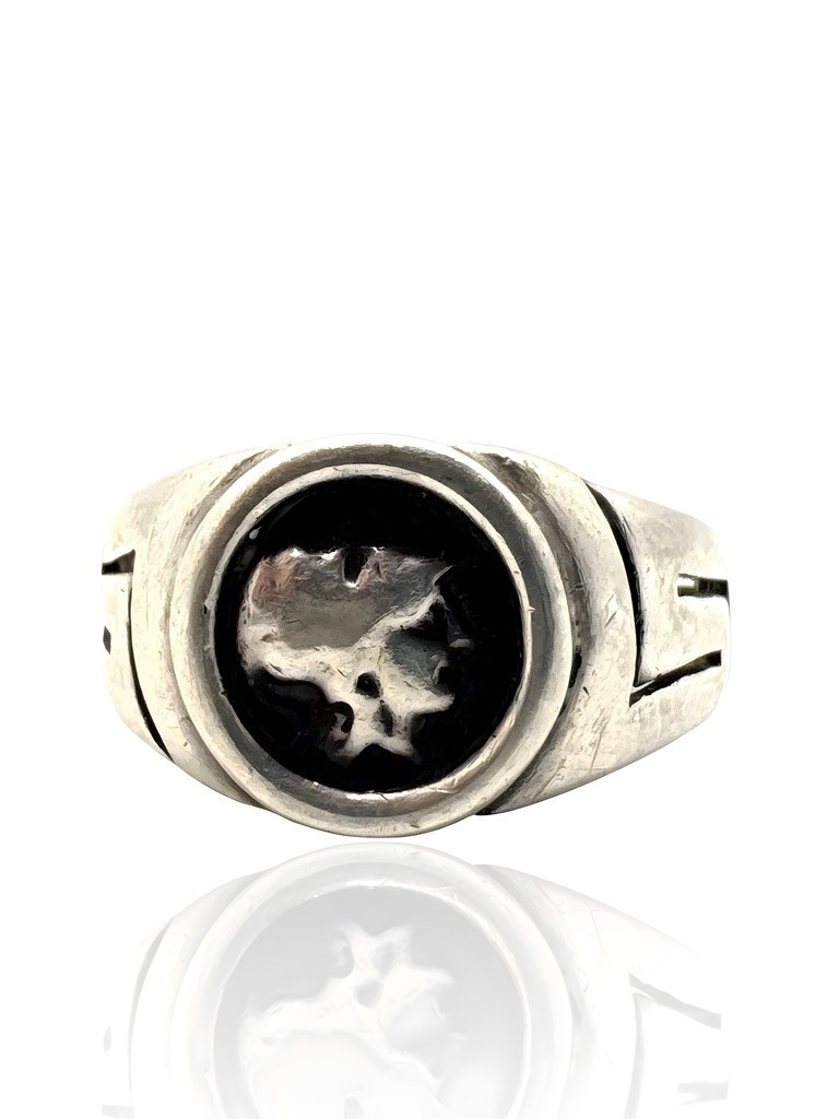 ::925 SILVER RING °SIZE 54 SIGNET RING °TESTED° HALLMARK SYMBOL VINTAGE 5.14g