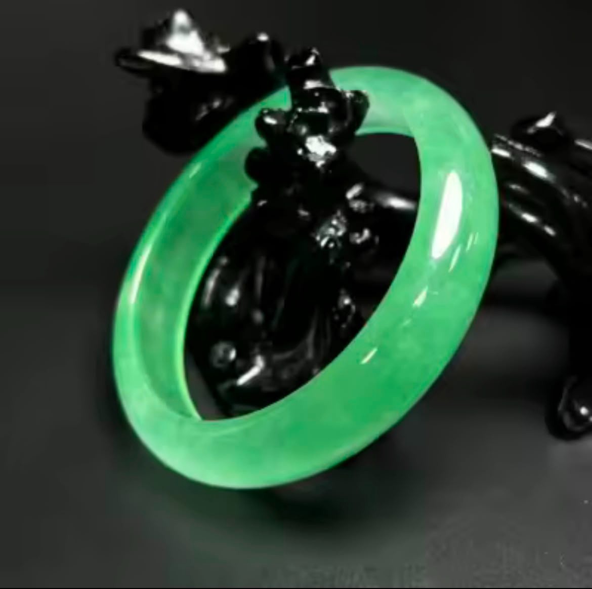 Natural Grade AAA Rare Icy Green Burmese Jadeite Jade Bangle Bracelet 54-64mm