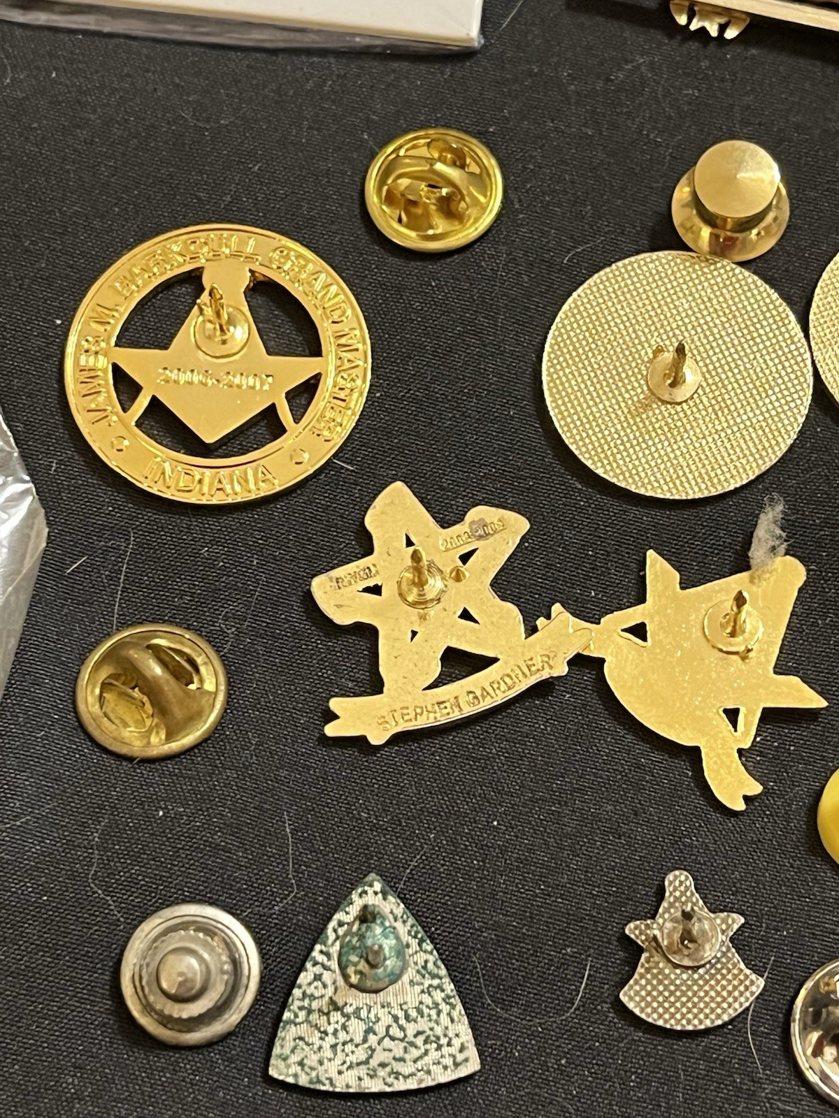 Vintage Masonic Estate Lot Knights Templar Rings Pins Buckle Coins Tie Bar
