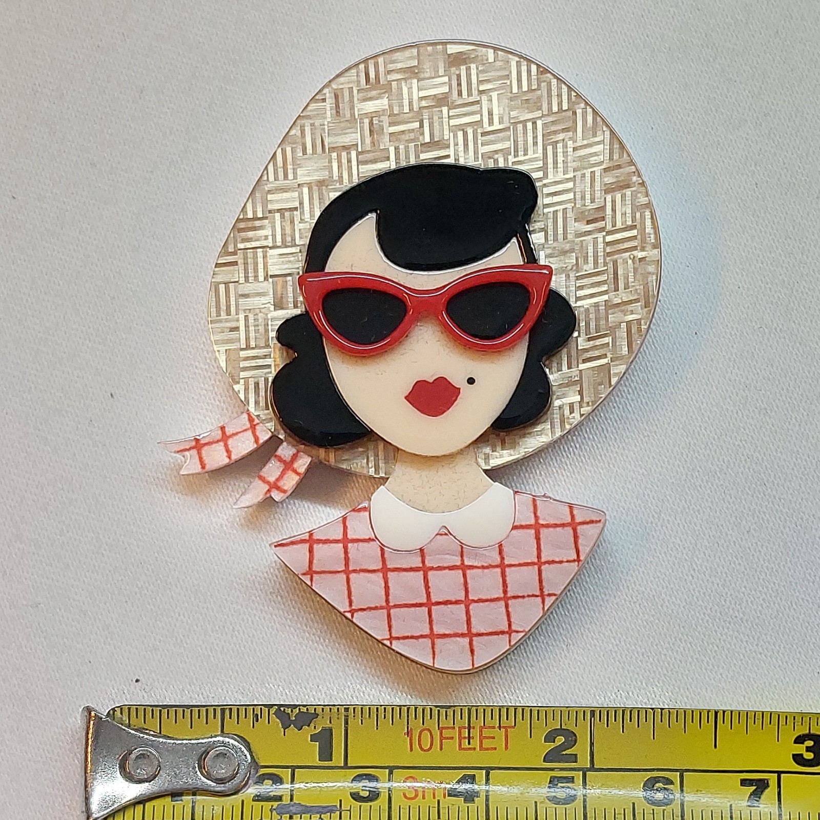 Erst Wilder Brooch Picnic Portrait Boxed Resin Sold Out