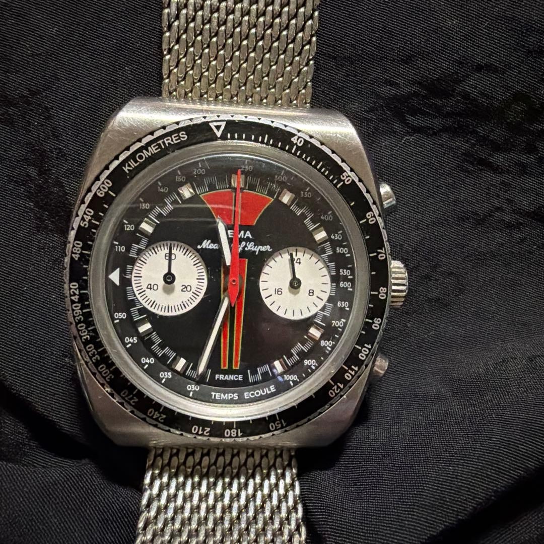 Yema Meangraf Super R70 Lupin III Model Wristwatch Watch Chronograph No Box r#