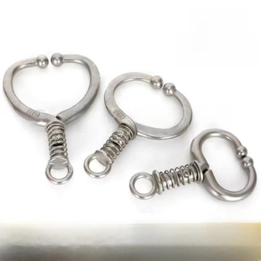 Stainless Steel Cattle Nose Ring anti Rust Spring-Loaded Bull Nose Clamp Reusabl