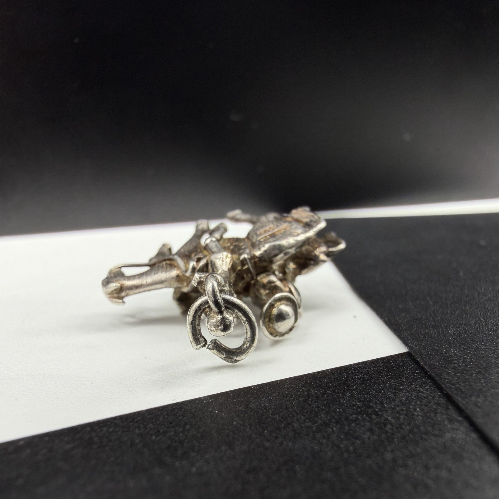 Vtg Sterling Silver Man of La Mancha Don Quixote Sancho Panza Charm See Details