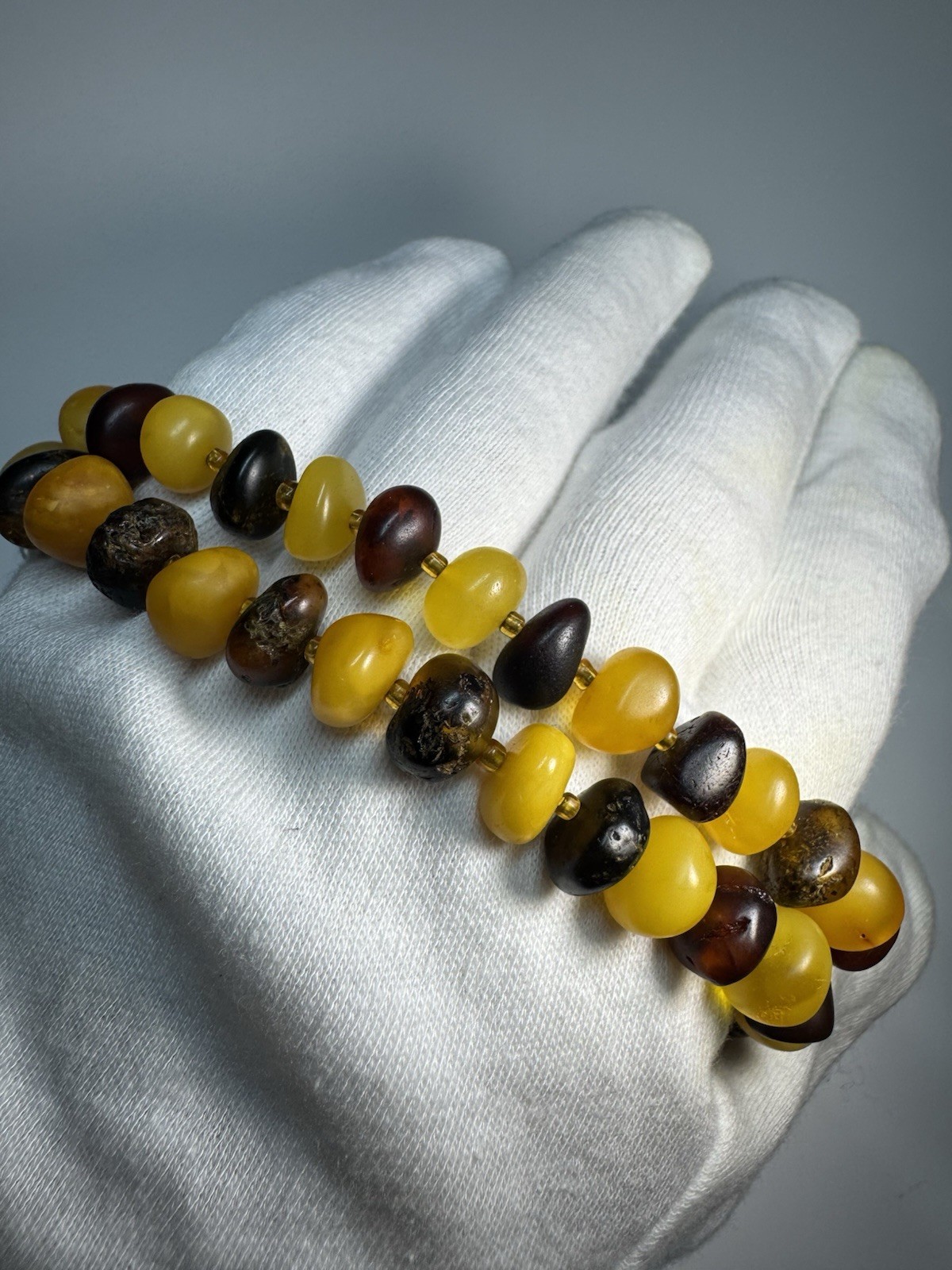 Natural Baltic Amber Necklace Natural Inclusions 20.4g 45cm