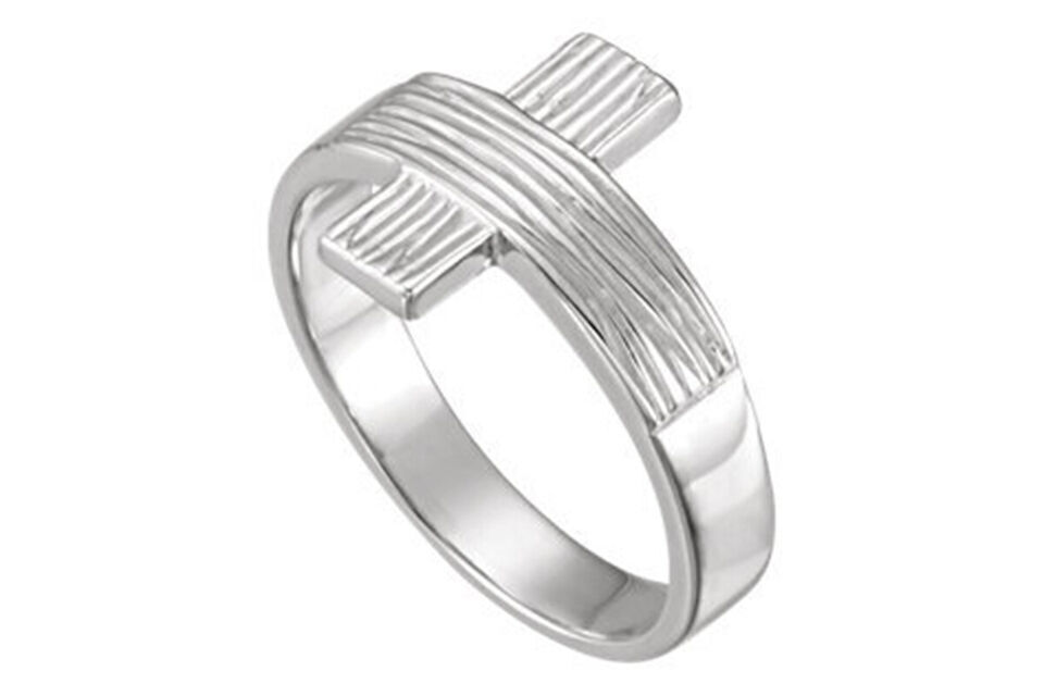Ross Rugged Chastity Ring Wedding Band Ring 925 Sterling Silver