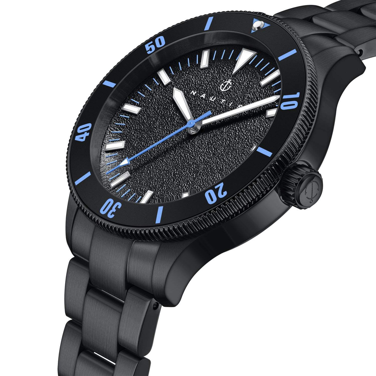 Deacon Black/Blue | Black Dial Wristwatch NAUN101-4