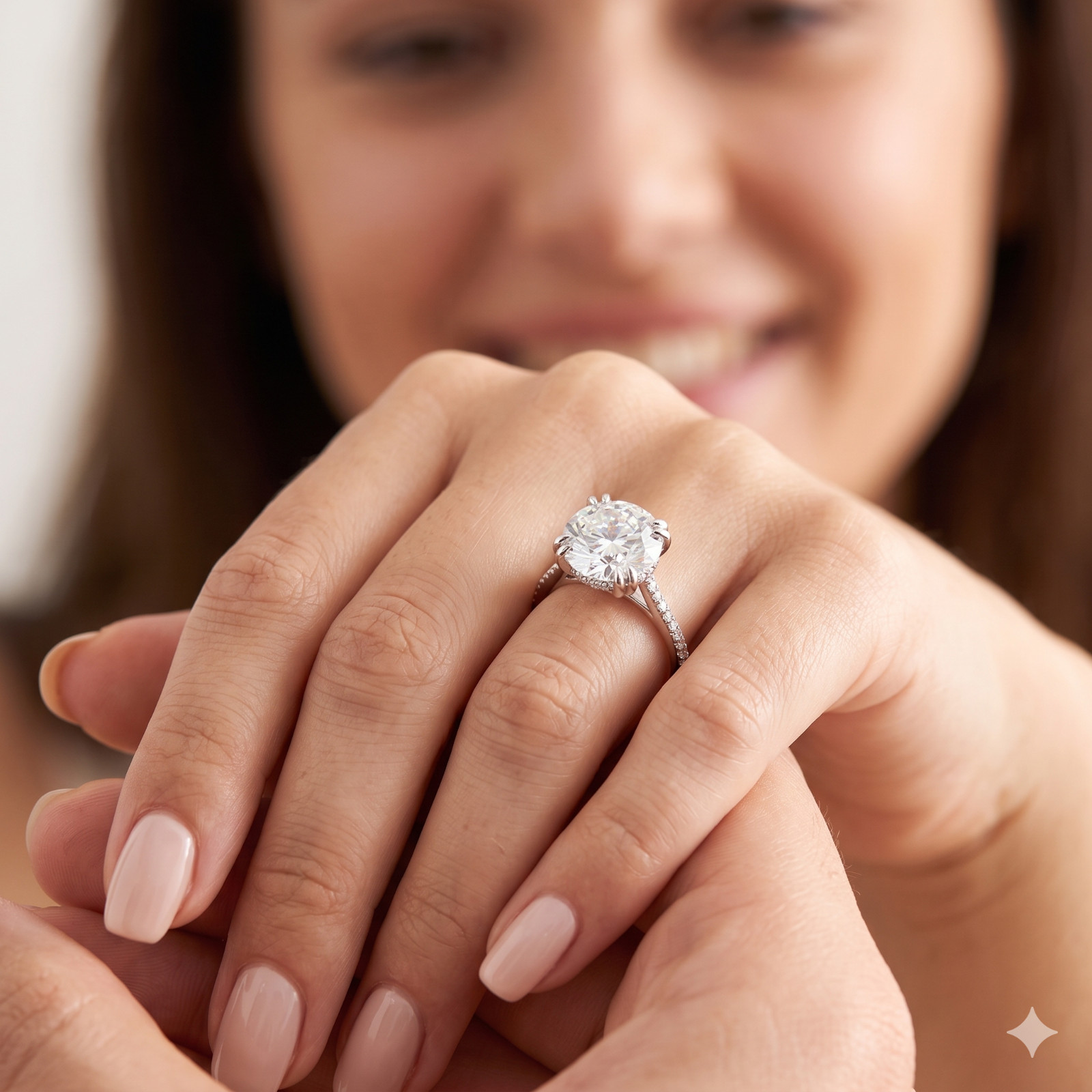 Amazing 6.00 Ct Certified White Diamond Ring, Great Luster-FREE Diamond Studs