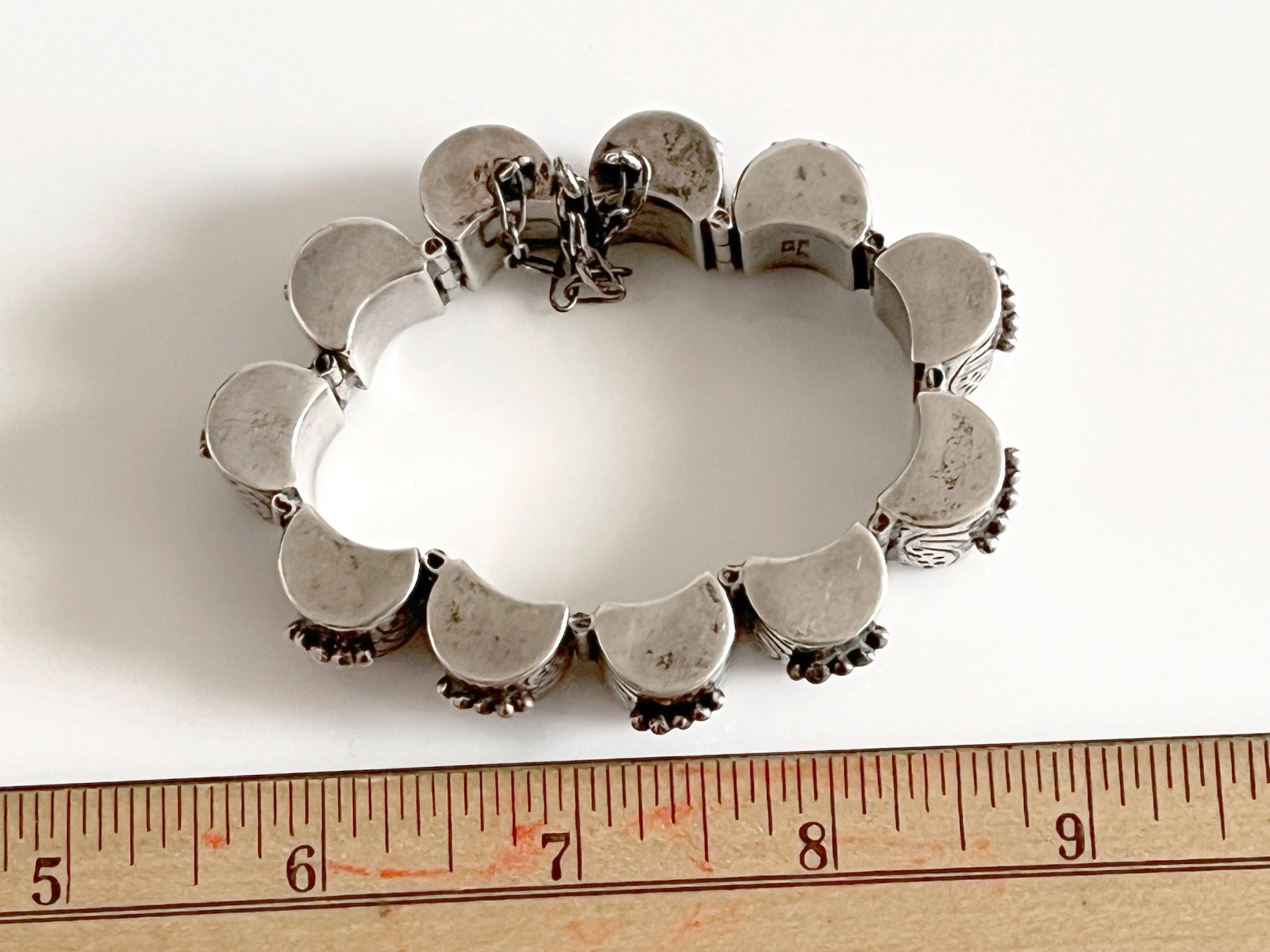 VTG 1960’s TAXCO 925 Sterling Silver Heavy Link Bracelet – Fits Up To 6 1/4″